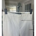 ZARA Faux Leather Legging Pants High Rise Cream White Skinny Zip Hem Sz Small Photo 2