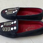 Tod's Gommini Embellished Suede Loafer Dark Navy Red Size 35 Photo 3