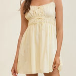 Aerie Tie Front Mini Dress Milkmaid Boho Cottagecore M Medium New Photo 0