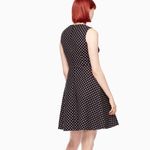 Kate Spade Diamond Jacquard A-line Dress Sz 8 Black Sleeveless Skater Photo 2