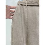 Nicole Miller Women's Linen Blend Cargo Pants Size S Belted Baggy Lightweight Photo 4