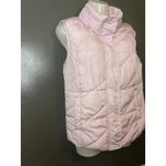 Oodji Super Active Puffer Vest Womens Small Pink Quilted Zip Snap High Collar Photo 1