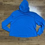 Disney Walt World Cinderella Castle Blue Hoodie Cropped Raw Hem Womens Large Photo 3