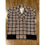 Veronica Beard  Enzo Dickey Oversized Plaid heavy knit tweed Vest Sz Small Photo 4