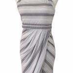Bar III Faux wrap black white dress, striped sleeveless medium halter neck by Photo 1