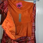 J.Crew  NWT One Shoulder Ocho Silk Blend Orange Plaid Dress with Bows Size 2 Photo 7
