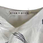 Alice + Olivia Bess Dress Floral Strech Lining White Sleeveless Size S Photo 4
