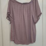 Knox Rose Boho Embroidered Top, Off Shoulder, Tassel Detailing, Size XL Photo 4