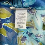 Vintage California Dynasty Sheer Floral Burnout Open Kimono Robe Duster womens S Blue Photo 10