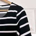 Calvin Klein  | Black White Stripe Striped Shift Dress Bell Sleeves | Size Small Photo 1