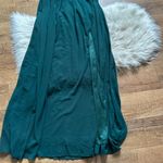 Lulus LULU’S Radiant Charisma Emerald Chiffon Ruched Tie Strap Maxi Dress Photo 4
