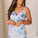 These Three Boutique Satin Floral Wrap Dress Photo 1