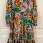 Farm Rio  M Lilac Mixed Fruits Midi Dress Photo 0