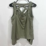 Studio Y Olive green cut out back flowy tank size medium Photo 4