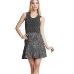 Theory  Cozma Aglow Tweed Fit Flare Contrast Sleeveless Dress Size 12 Photo 1