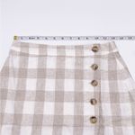 Madewell NEW  Linen Blend Tulip Hem Mini Skirt Undyed NE700 Check Print Size 00 Photo 11