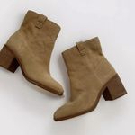 Suede Leather Sand Western Livie Bootie Tan Size 7.5 Photo 1