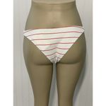 Solid & Striped The Eva Lipstick Pinstripe Striped Bikini Bottoms Red White XL Photo 13