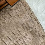 Faux Suede Snakeskin Shopper Tote Bag Tan Photo 12