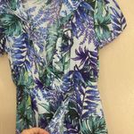 Blue Island  tropical dress small ruffle v neck elastic waist line Photo 2