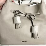 Nine West  Samira Satchel Milk Tassel Faux Leather Purse Handbag Photo 1