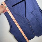 L.L.Bean L.L.‎ Bean | Women’s Blue Textured Vest with V-Neck Large VTG Photo 3