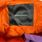 Peak Performance Clara Puffer Coat high collar pockets Size XS Purple Photo 7