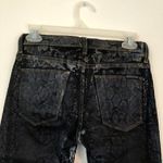 Hudson Jeans  Nicole Super Skinny Jeans Snakeskin Mid Rise Black Dark Wash Denim Photo 7