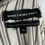 Something Navy  • Cream Navy Burgundy Striped Blouse Photo 3