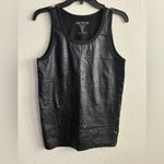 Switch Crocodile Effect Faux Leather Black Sleeveless Tank Top S Photo 6