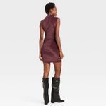 A New Day Target Velvet Ruched Mini Dress Mock Neck Burgundy Bodycon New Tags XS Photo 1