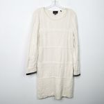 Barbour | Cream White Winter Tartan Etal Cable Knit Sweater Dress Sz. 16 Photo 2