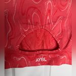 AYBL ‎ Coral Marbled Short Sleeve Crop Workout Top Size Small Photo 2