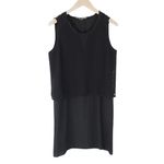 Maison Scotch Black Layered Sleeveless Round Neck Pullover Shift Dress sz 1 / S Photo 1