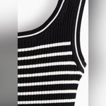 H&M Divided by  Striped Ribbed Tank Top, Black/White, Size Large Photo 1