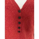 Madewell Asherton Waffle Henley Sweater Red Size Medium Photo 1
