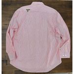 Vintage XL Holiday Shirt Red Striped Button Up Embroidery Holiday Holly Berries White Size 16P Photo 4