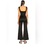 STAUD Donna black flare leg square neck jumpsuit. 10 Photo 4