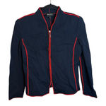 Giorgio Armani Navy Blue Jacquard Fitted Jacket Photo 0