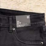EXPRESS  Mide Rise Black Wash Bootcut Jeans Photo 4
