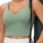Yoga Wirefree Sports Bra With Padding Green Photo 3