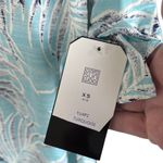 NWT Clara Sun Woo Palm Frond Bell Sleeve Top Size XS Blue Photo 2