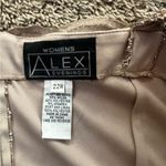 Alex Evenings NWT  gold tan beige satin and sequin bodice Maxi Dress lace sz 22 Photo 4