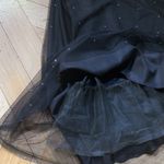 Betsy and Adam Vtg 90s Y2K Black Tulle Retro 50s Pinup Strapless Prom Tea Cupcake Swing Dress Photo 3