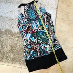 5/$25 Can’t Miss Abstract Geometric Bodycon Mini Dress draped neckline Size undefined Photo 4