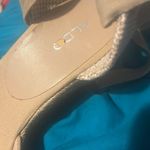 ALDO  wedges with tie straps. About three inches at the heel. Tan color. Size 10 Photo 3