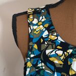 Classiques Entier  silk abstract print smocked accent midi dress pleated size 6 Photo 7