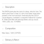 Ba&sh  dixon khaki mustard denim pants classic fall wide leg casual classic $250 Photo 6