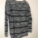 Eileen Fisher Elieen Fisher Long Sleeve Grey Striped Sweater Photo 5