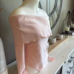 Le lis Soft Pink Off-Shoulder Sweater Bodysuit Size Large Photo 1